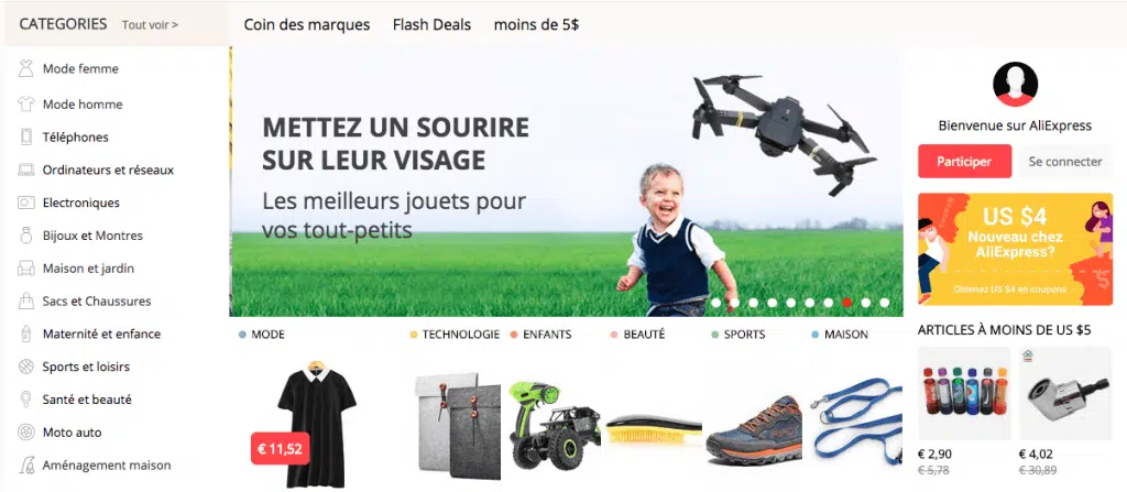 que peut-on acheter sur Aliexpress