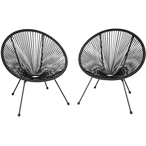 Meilleur fauteuil Acapulco noir TecTake