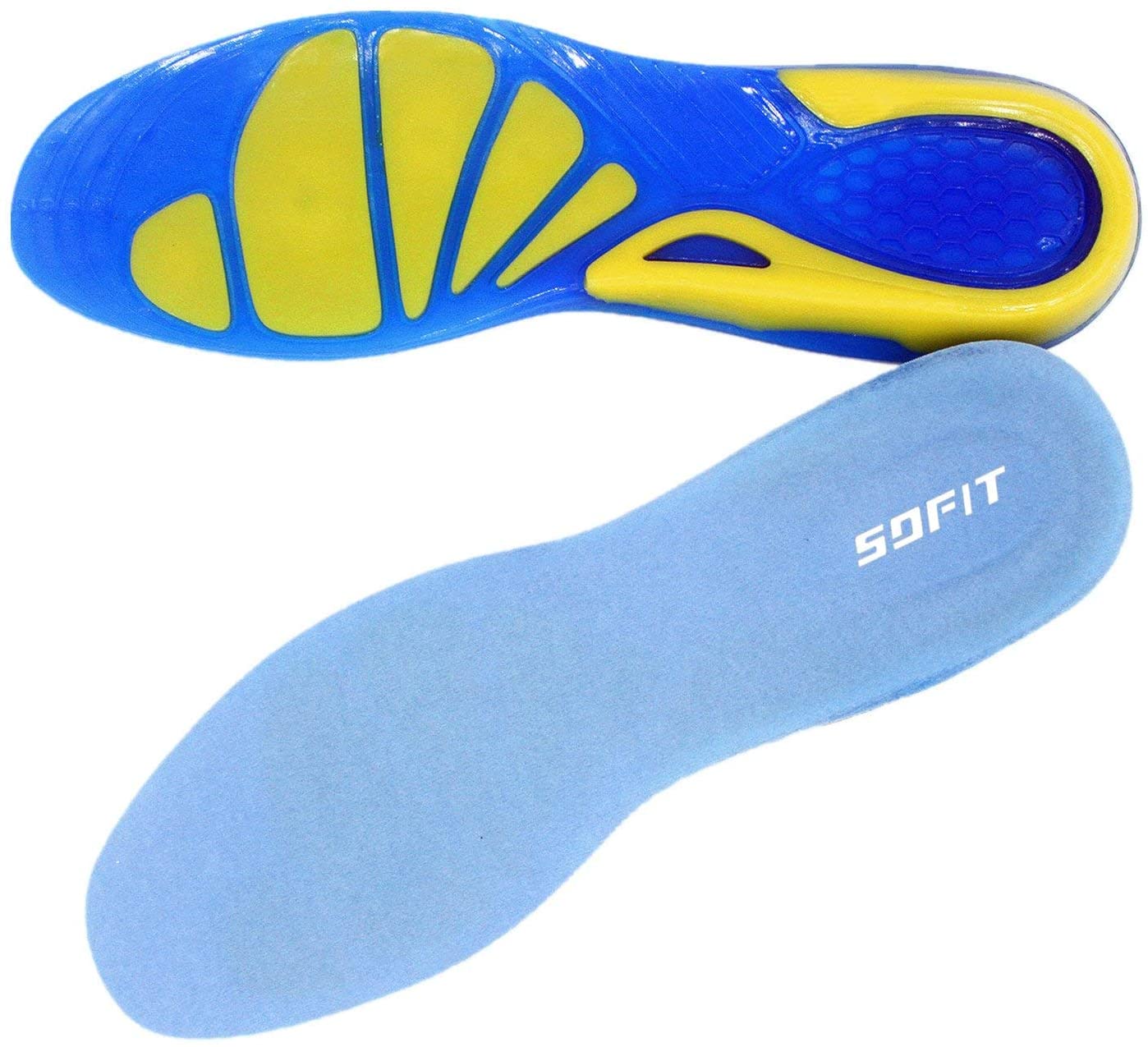 PCSsole Semelle Confort Sport Semelles Chaussures Antichoc pour Hommes et Femmes Gel Semelle Massage,semelles de travail 