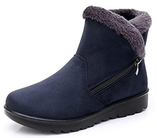 konhill Femmes Bottes de Marche Neige Bottes Chaudes d'hiver Daim Antidérapantes Entièrement Doublées konhill Femmes Bottes de Marche Neige Bottes Chaudes d'hiver Daim Antidérapantes Entièrement Doublées